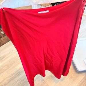 Nine West Red Satin Skirt